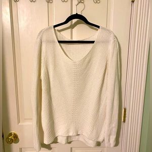 White Oversized Knit Gap Sweater